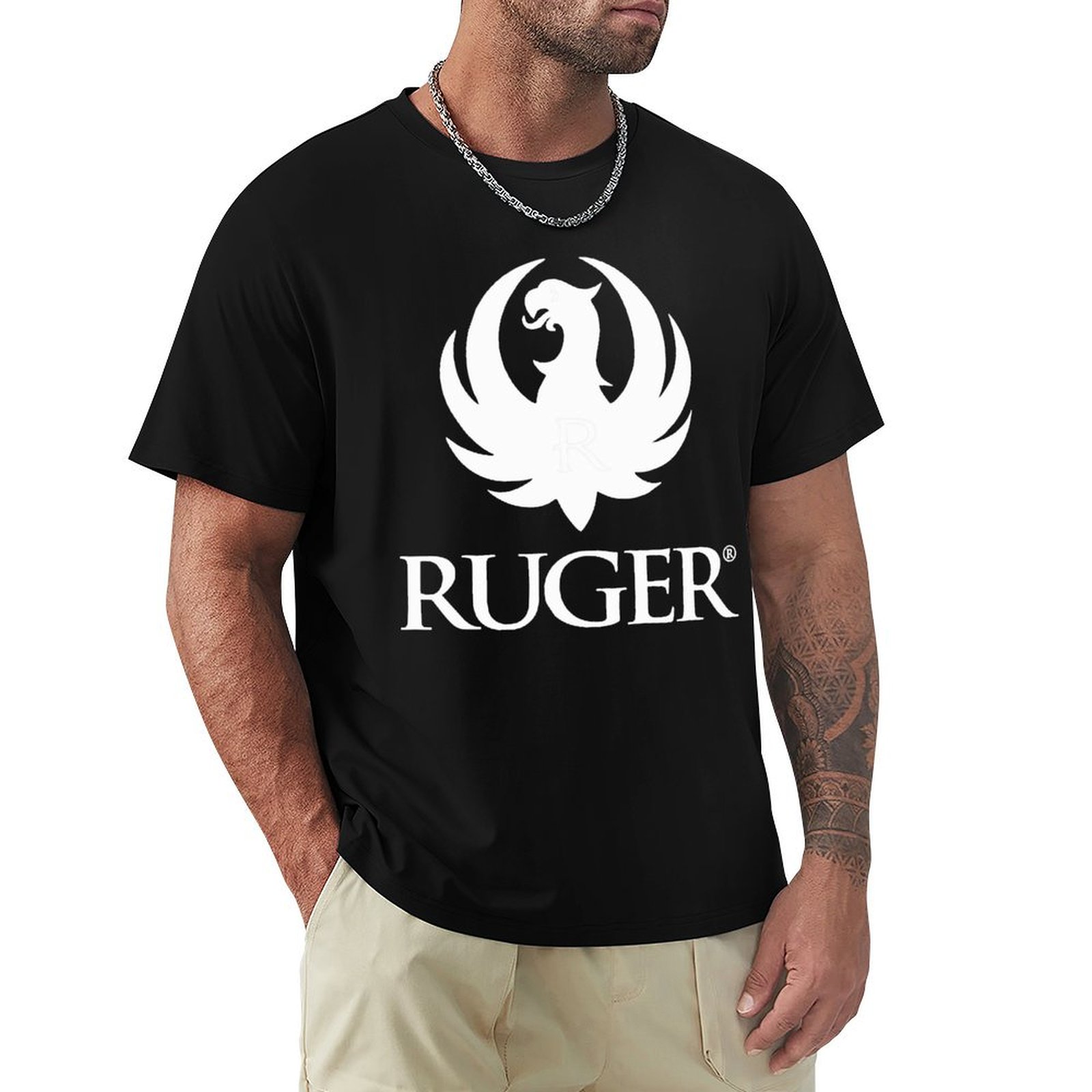 Anime Merchandise For Men - Футболка с логотипом R.uger, аниме-футболки для