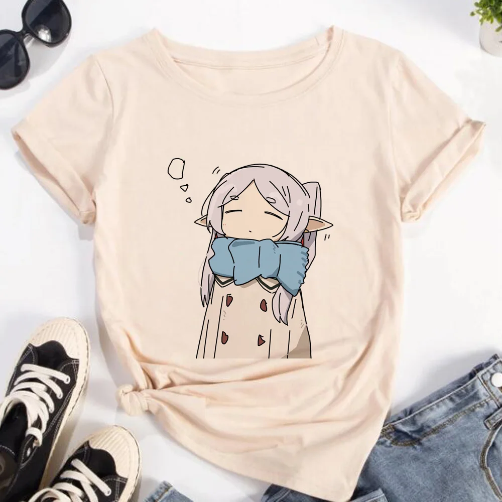 Frieren Anime Merchandise - Футболка Frieren для женщин: уличная одежда,